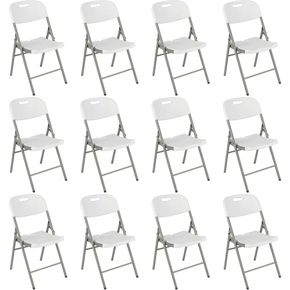 12-Pack Plastic Folding Chairs, HDPE Waiting Room Chairs w/Metal Frame, Carrying Handle, No Assembly, Portable Banquet Chairs, 
12-Pack Plastic Folding Chairs, HDPE Waiting Room Chairs w/Metal Frame, Carrying Handle, No Assembly, Portable Banquet Chairs,