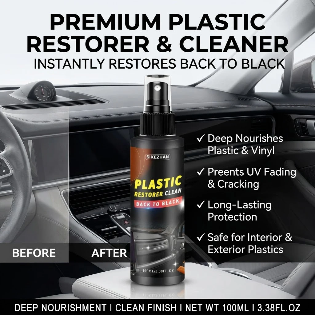 SIKEZHAN Plastic Restorer Clean: Восстановитель цвета для пластиковых деталей автомобиля, защитное средство для приборной панели и отделки, полироль и спрей для придания блеска, 100 мл (3.38 fl.oz.)
SIKEZHAN Plastic Restorer Clean: Восстановитель цвета для пластиковых деталей автомобиля, защитное средство для приборной панели и отделки, полироль и спрей для придания блеска, 100 мл (3.38 fl.oz.)