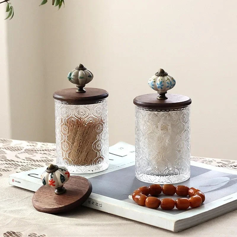 Retro Glass Storage Jar Cotton Swab Storage Box Dental Floss Toothpick Tube Restaurant Decorative Ornaments Home Decoration Jar
Retro Glass Storage Jar Cotton Swab Storage Box Dental Floss Toothpick Tube Restaurant Decorative Ornaments Home Decoration Jar