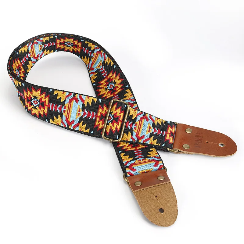 Bohemian Ethnic Pattern Guitar Strap Adjustable with Soft Leather Ends for Acoustic Electric Bass - Cott Style
Bohemian Ethnic Pattern Guitar Strap Adjustable with Soft Leather Ends for Acoustic Electric Bass - Cott Style