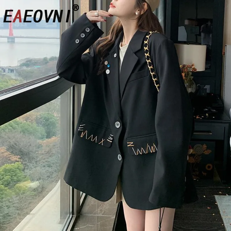 EAEOVNI Fashion Embroider Design Blazer Coat For Women Black Office Lady 2025 Autumn Button Pocket Jacket Versatile New Clothing
EAEOVNI Fashion Embroider Design Blazer Coat For Women Black Office Lady 2025 Autumn Button Pocket Jacket Versatile New Clothing