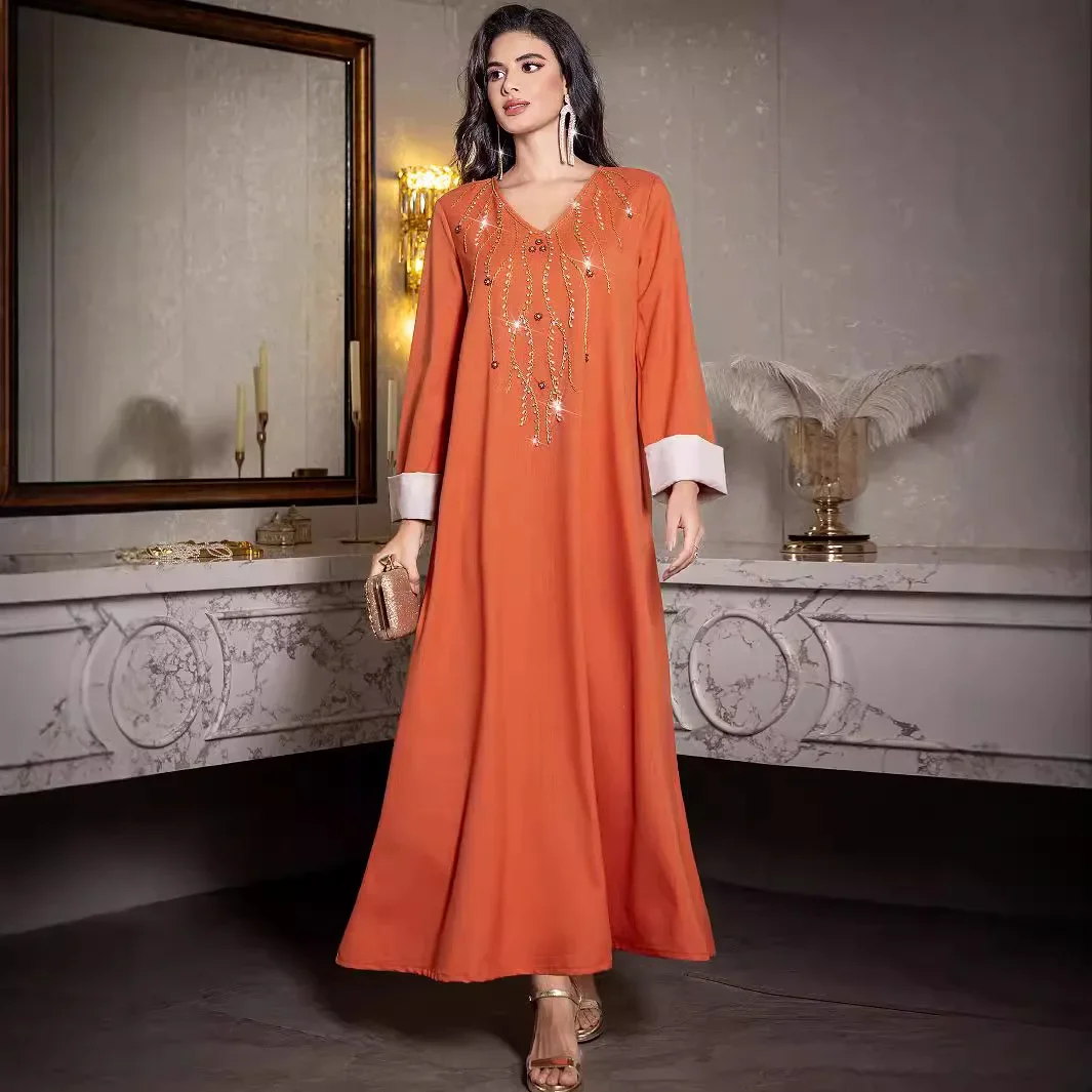 Luxury Dubai Abayas for Women Diamonds Evening Party Dress Muslim Djellaba Eid Ramadan Islam Clothing Caftan Marocain Femme Robe
Luxury Dubai Abayas for Women Diamonds Evening Party Dress Muslim Djellaba Eid Ramadan Islam Clothing Caftan Marocain Femme Robe