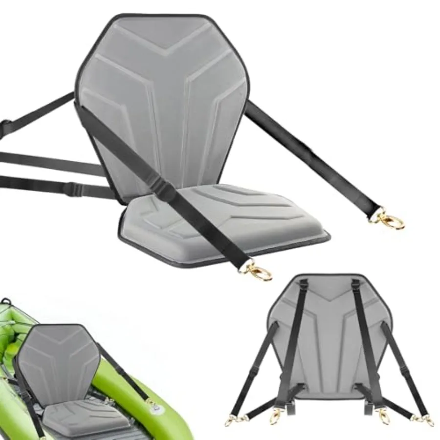 Universal Deluxe Kayak Seat Thick Padded Cushion with Back Support for Sit On Top SUP Paddle Board Seats with 6 Adjustable Stra
Universal Deluxe Kayak Seat Thick Padded Cushion with Back Support for Sit On Top SUP Paddle Board Seats with 6 Adjustable Stra