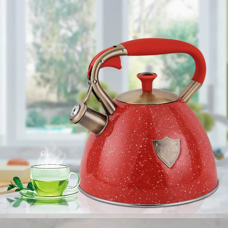 HausRoland Goodful Whistling Tea Kettle Stove Top Stainless Steel Whistle Tea Water Pot With Zinc Alloy Handle For Tea, Coffee
HausRoland Goodful Whistling Tea Kettle Stove Top Stainless Steel Whistle Tea Water Pot With Zinc Alloy Handle For Tea, Coffee