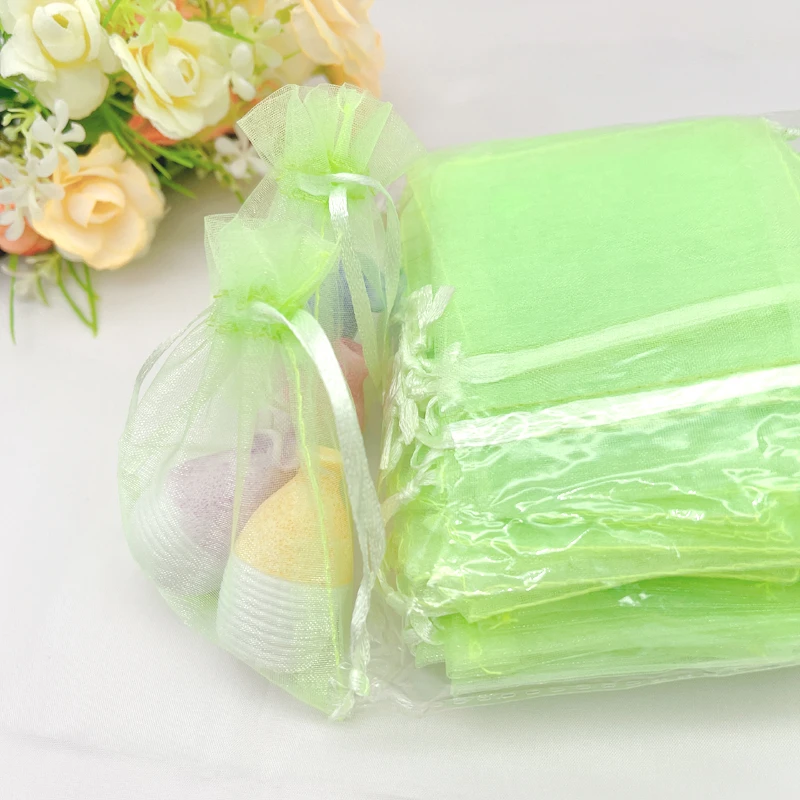 Fruit Green Organza Bags with Drawstring, Wedding Favors, Christmas Packaging Pouches, Party Candy Storage Sachet, Pack of 100
Fruit Green Organza Bags with Drawstring, Wedding Favors, Christmas Packaging Pouches, Party Candy Storage Sachet, Pack of 100