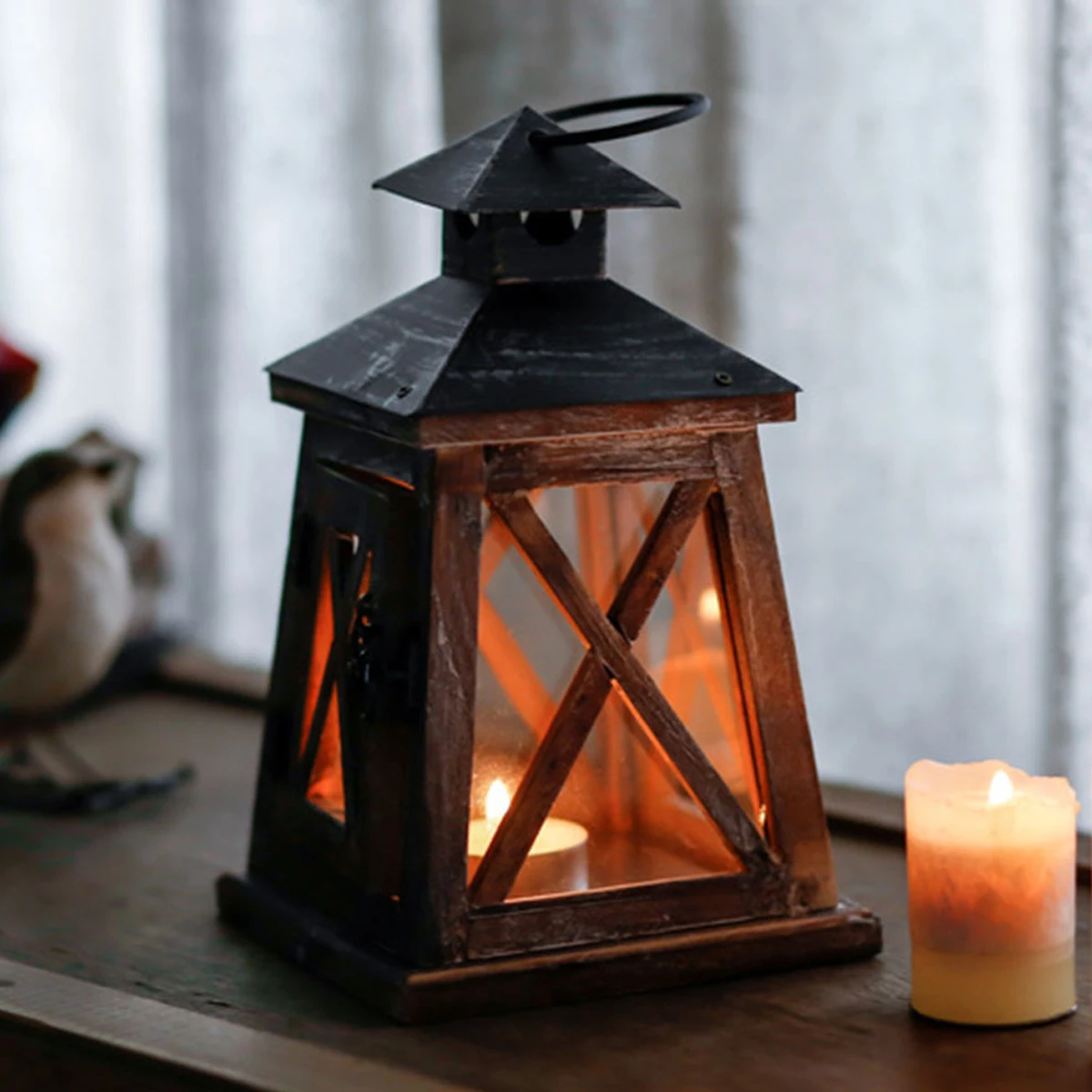 Wrought Iron Lanterns Set Decorative Wind Lamp for Tabletop Mantle Entryway Wood Style Iron Candlestick Tea Light Not
Wrought Iron Lanterns Set Decorative Wind Lamp for Tabletop Mantle Entryway Wood Style Iron Candlestick Tea Light Not