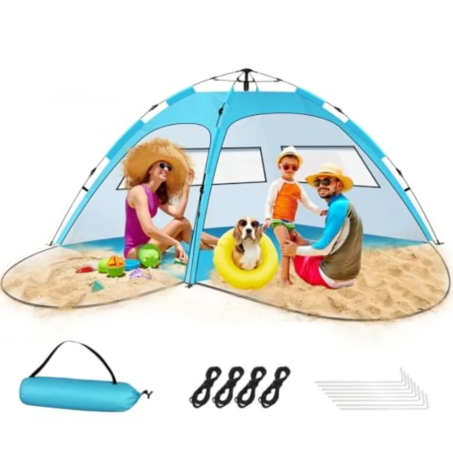 Beach Tent Sun Shelter Pop Up Easy Setup in 3S Instant Tents for 4/5 Person Beach Umbrella Sun Shelter Shade UV 50+ Protection
Beach Tent Sun Shelter Pop Up Easy Setup in 3S Instant Tents for 4/5 Person Beach Umbrella Sun Shelter Shade UV 50+ Protection