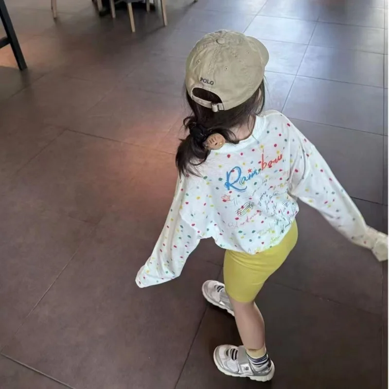Girls Suit2026Spring/Summer Casual Chic Polka Dot Letter Print Top and Solid Color Cycling Pants Two-Piece Set
Girls Suit2026Spring/Summer Casual Chic Polka Dot Letter Print Top and Solid Color Cycling Pants Two-Piece Set