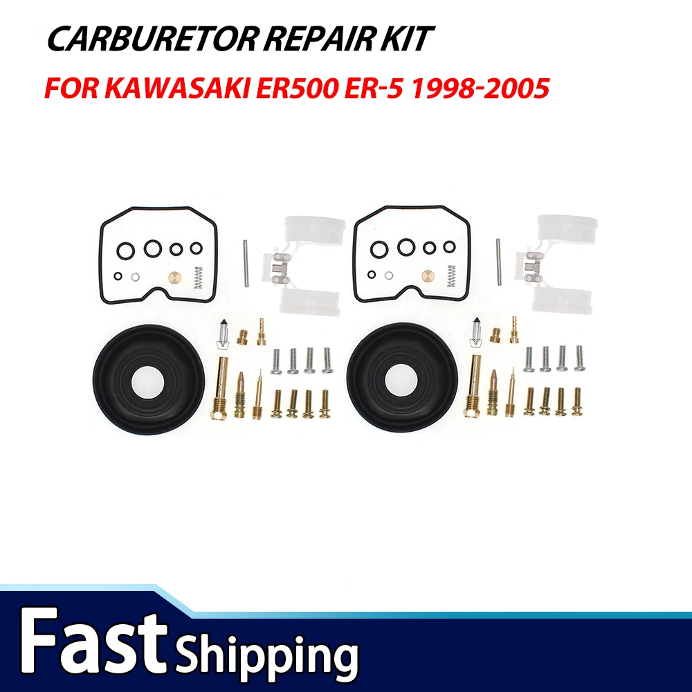2PCS For Kawasaki ER500 ER-5 1998-2005 Motorcycle Carburetor Repair Kit
2PCS For Kawasaki ER500 ER-5 1998-2005 Motorcycle Carburetor Repair Kit