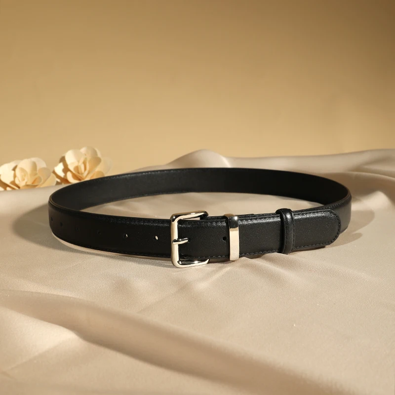 New Womens Genuine Leather Belt Fashion Cowhide Suede Skinny Belts with Square Alloy Buckle for Dresses Jeans Casual Wear
New Womens Genuine Leather Belt Fashion Cowhide Suede Skinny Belts with Square Alloy Buckle for Dresses Jeans Casual Wear