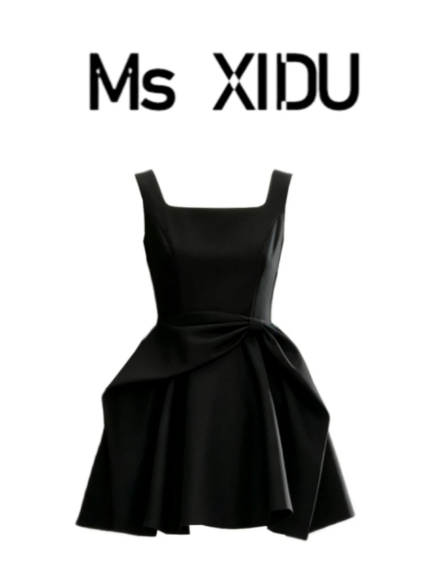 Ms XIDU Black Knot Design Slimming Short Dress Waist-Cinching A-Line Skirt Summer New Style Elegant Lady Dress
Ms XIDU Black Knot Design Slimming Short Dress Waist-Cinching A-Line Skirt Summer New Style Elegant Lady Dress