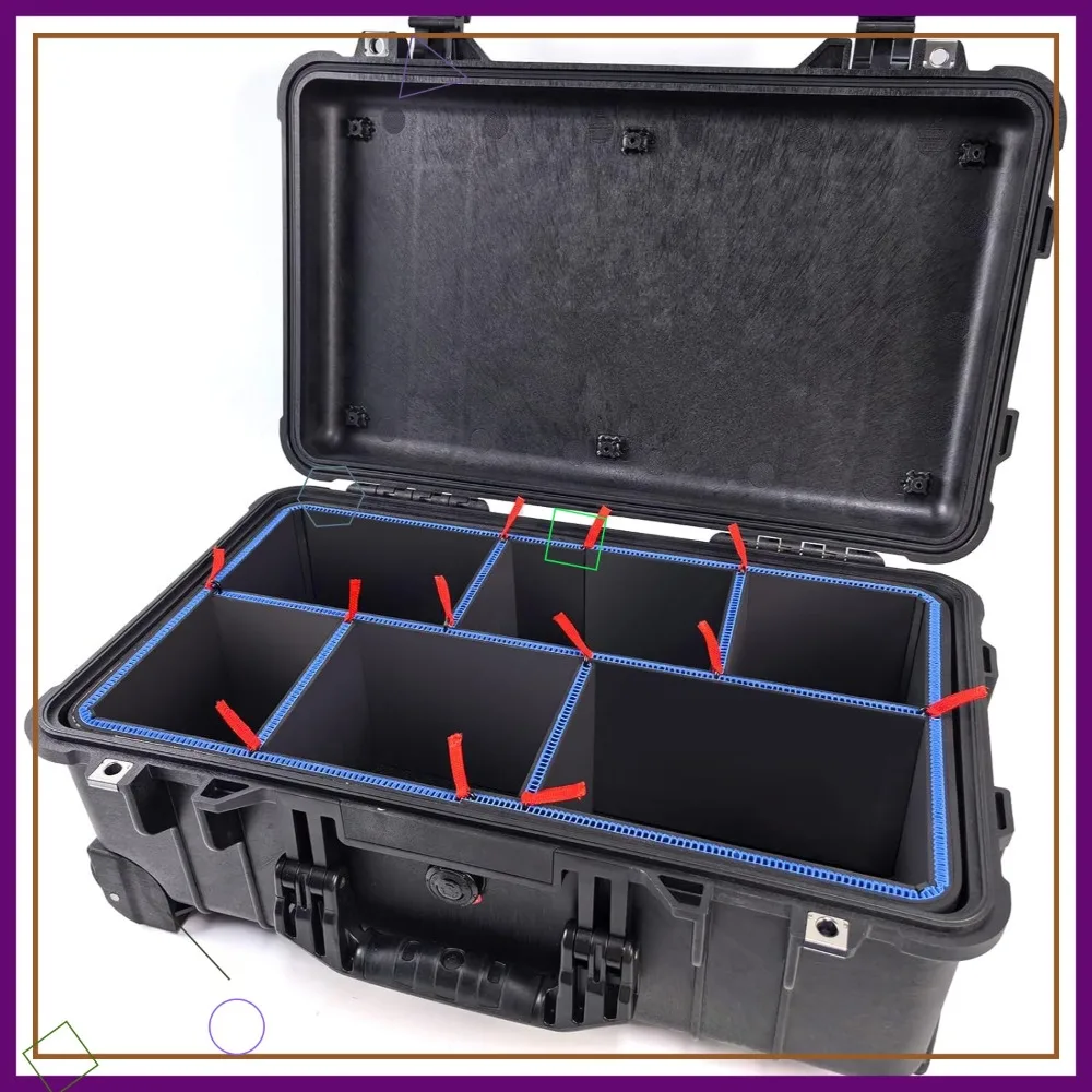 Upgrade DIY Divider System for Pelican 1510 Case, Customizable Organizer with U-Clips & Red Pull Tabs, Secure Foam Inserts
Upgrade DIY Divider System for Pelican 1510 Case, Customizable Organizer with U-Clips & Red Pull Tabs, Secure Foam Inserts