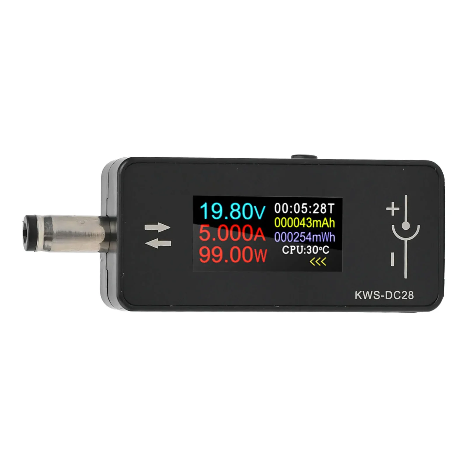 DC5525 Тестер зарядки 240 Вт с TFT-дисплеем 0 96 дюймов для мониторинга напряжения и тока в электроинструментах и устройстве
DC5525 Тестер зарядки 240 Вт с TFT-дисплеем 0 96 дюймов для мониторинга напряжения и тока в электроинструментах и устройстве