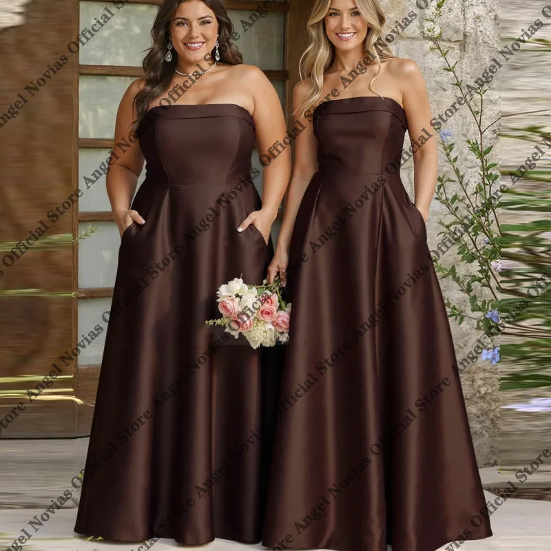 Plus Size Brown Bridesmaid Dresses 2026 for Wedding Party Customized Evening Party Dress Vestidos Elegantes Para Fiesta De Gala
Plus Size Brown Bridesmaid Dresses 2026 for Wedding Party Customized Evening Party Dress Vestidos Elegantes Para Fiesta De Gala