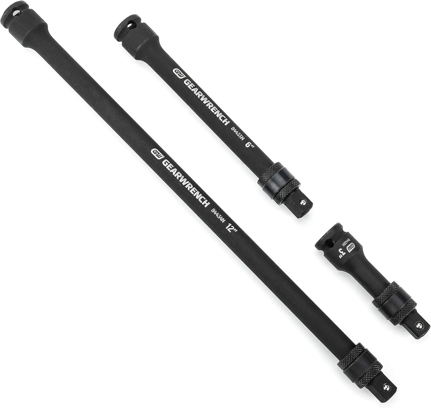 3/8" Drive Impact Locking Extension Set - 3, 6 & 12 in, Secure Socket Retention
3/8" Drive Impact Locking Extension Set - 3, 6 & 12 in, Secure Socket Retention