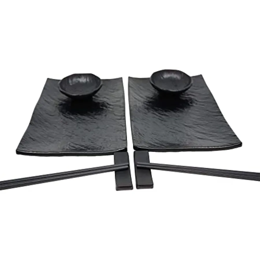 Sushi Set for Two: Sushi Plates Soy Sauce Bowls Chopsticks Includes Chopstick Holders!
Sushi Set for Two: Sushi Plates Soy Sauce Bowls Chopsticks Includes Chopstick Holders!
