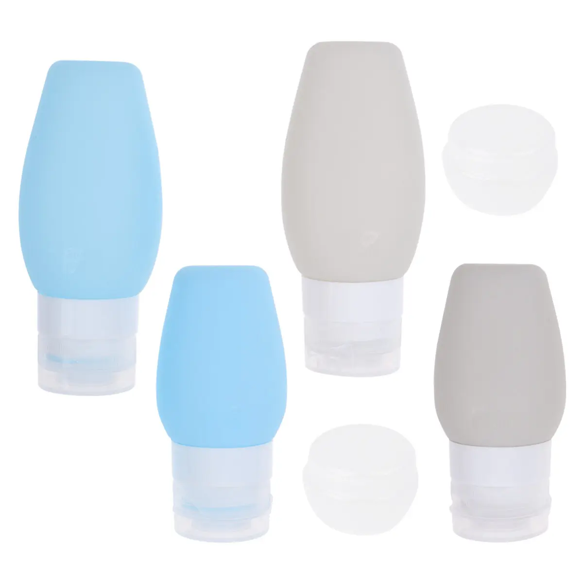 6Pcs Travel Subpackage Bottle Set 60Ml 90Ml Food-Grade Silicone Empty Toiletry Bottles for Shampoo Shower Gel Hand Soap
6Pcs Travel Subpackage Bottle Set 60Ml 90Ml Food-Grade Silicone Empty Toiletry Bottles for Shampoo Shower Gel Hand Soap