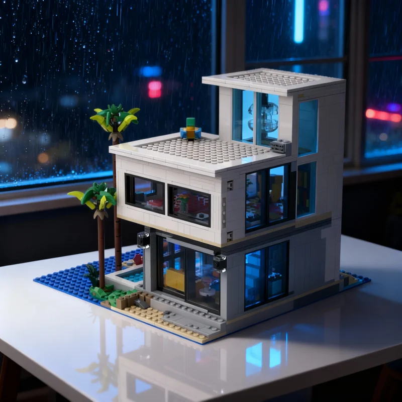 971pcs MOC Modern Beach House Modular Streetscape Model Building Blocks Tabletop Decor, Small Decor, Home Decor Home Decor Gift
971pcs MOC Modern Beach House Modular Streetscape Model Building Blocks Tabletop Decor, Small Decor, Home Decor Home Decor Gift