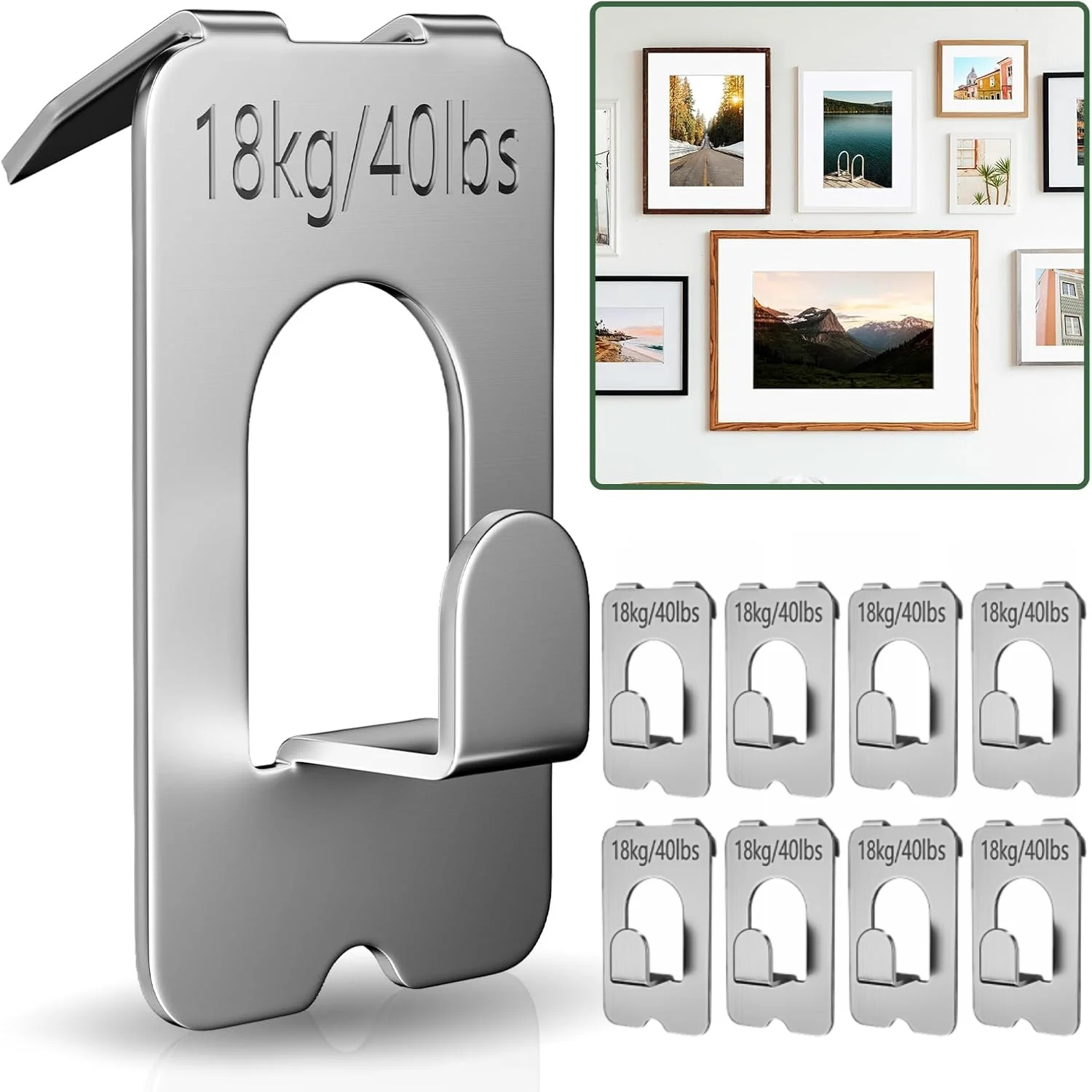Claw Picture Hangers for Drywall Heavy Duty Claw Hooks Support Up to 40 lbs No Damage Tool-Free Drywall Hooks for Hanging Photo
Claw Picture Hangers for Drywall Heavy Duty Claw Hooks Support Up to 40 lbs No Damage Tool-Free Drywall Hooks for Hanging Photo