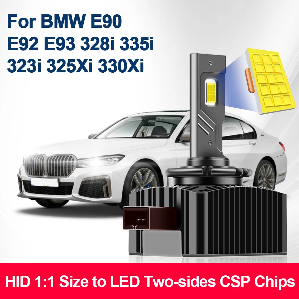 For BMW E90 E92 E93 328i 335i 323i 325Xi 330Xi Led Headlight HID 1:1 D1S LED Bulb Retrofit 110W Car Lamps Auto Lights CSP CANbus
For BMW E90 E92 E93 328i 335i 323i 325Xi 330Xi Led Headlight HID 1:1 D1S LED Bulb Retrofit 110W Car Lamps Auto Lights CSP CANbus