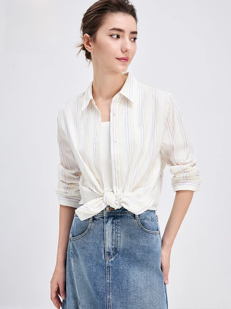 Navigare Loose Striped Women's irt Breathable Long Sve Spring Summer New Faion Cotton Linen Blend Commute Sle irt
Navigare Loose Striped Women's irt Breathable Long Sve Spring Summer New Faion Cotton Linen Blend Commute Sle irt