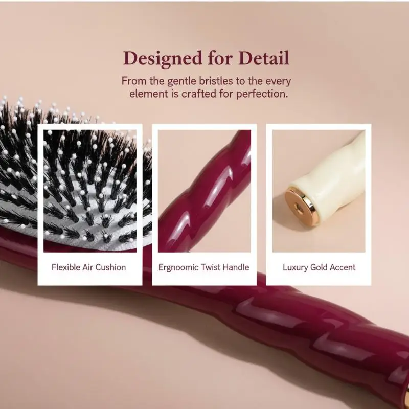 Boar Bristle Fried Dough Twists Comb Anti-static Scalp Massage Hair Brush for Daily Hair Grooming Styling 1Pcs
Boar Bristle Fried Dough Twists Comb Anti-static Scalp Massage Hair Brush for Daily Hair Grooming Styling 1Pcs