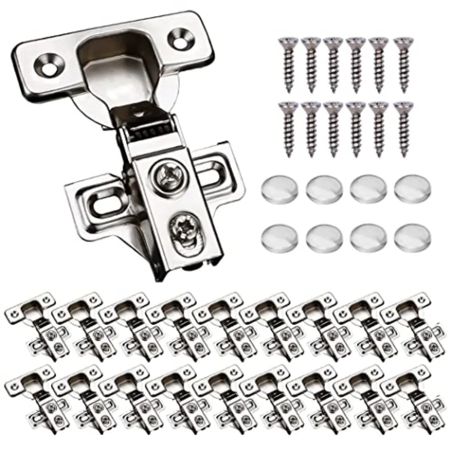 Pack Soft Close Cabinet Door Hinges for 1/" Partial Overlay Cupboard, 0 Degree Opening Angel, Stainless Concealed Kitchen Cabin
Pack Soft Close Cabinet Door Hinges for 1/" Partial Overlay Cupboard, 0 Degree Opening Angel, Stainless Concealed Kitchen Cabin