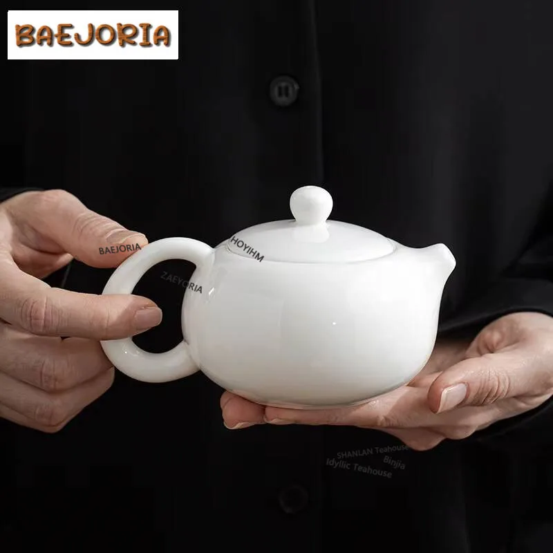 230ml Dehua Sheep Fat Jade White Porcelain Xishi Teapot Japanese Pot Tea Soaking Kettle with Strainer Tea Items Accessories Gift
230ml Dehua Sheep Fat Jade White Porcelain Xishi Teapot Japanese Pot Tea Soaking Kettle with Strainer Tea Items Accessories Gift