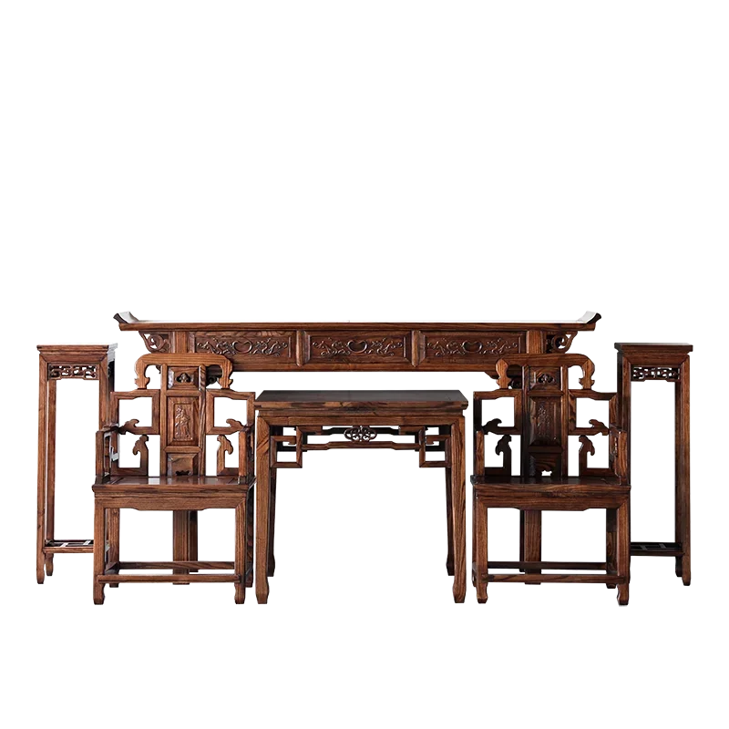 Chinese antique rural Zhongtang solid wood furniture elm Taishi chair eight immortals table God of Wealth offering table
Chinese antique rural Zhongtang solid wood furniture elm Taishi chair eight immortals table God of Wealth offering table