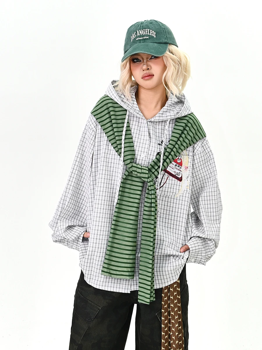 Полосатая женская кофта с капюшоном и длинными рукавами, с подплечниками, в повседневном студенческом стиле, весна 2026, свободный крой, в корейском стиле BF, топ
Полосатая женская кофта с капюшоном и длинными рукавами, с подплечниками, в повседневном студенческом стиле, весна 2026, свободный крой, в корейском стиле BF, топ