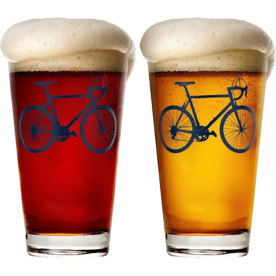 Bicycle Beer Glasses Set of 2 16 oz Drinkware with Colorful Cyclist Designs for Cycling Enthusiasts and Bike Riders Premium Dec
Bicycle Beer Glasses Set of 2 16 oz Drinkware with Colorful Cyclist Designs for Cycling Enthusiasts and Bike Riders Premium Dec