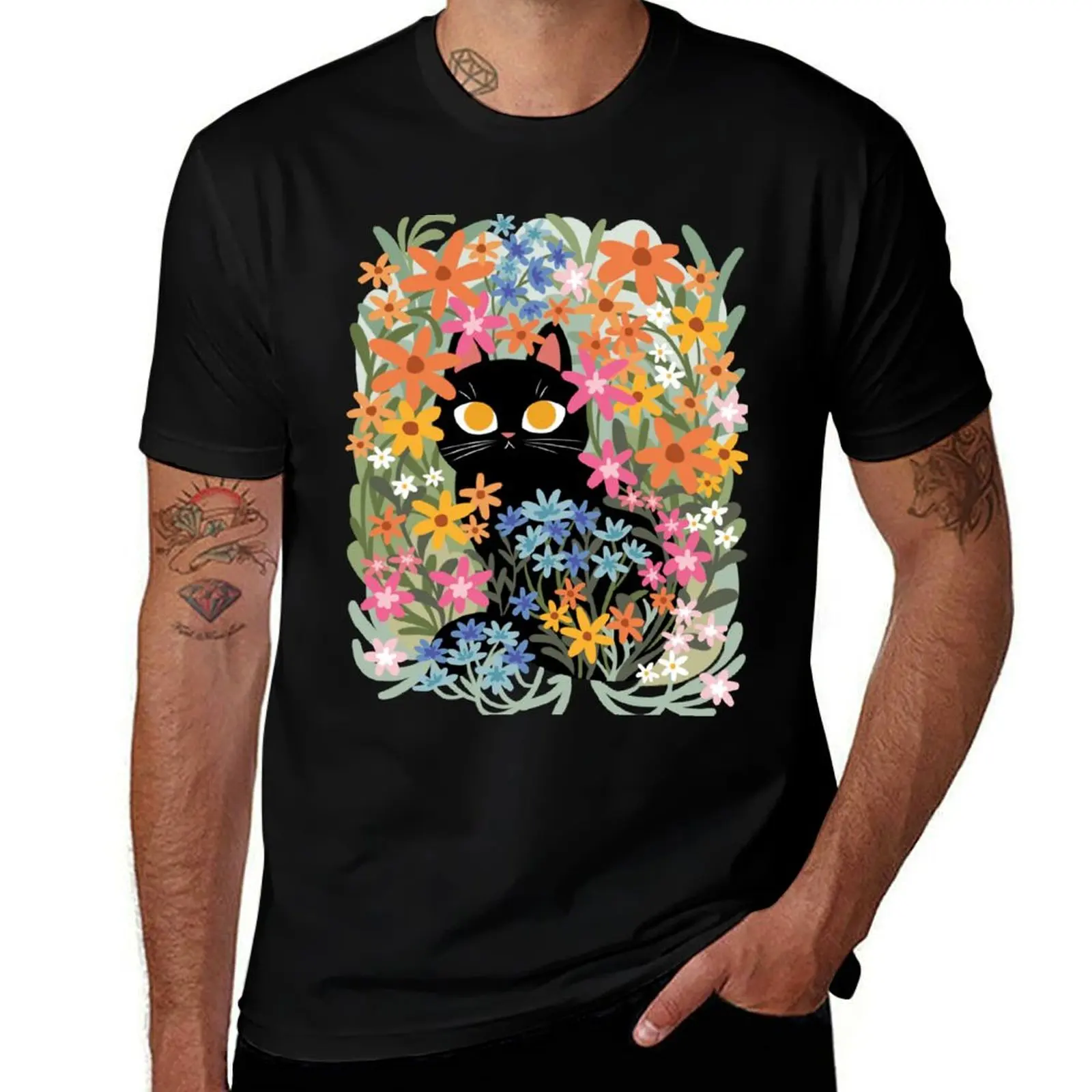 man shirts man shirts Black graphic T-Shirt man t cotton shirt luxury t in high t brand quality Cat Patch Flower T-Shirt 
man shirts man shirts Black graphic T-Shirt man t cotton shirt luxury t in high t brand quality Cat Patch Flower T-Shirt