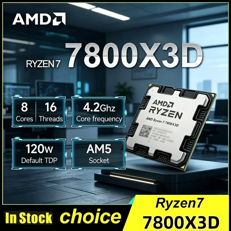 96M Cache AMD CPU Ryzen 7 7800X3D 5.0GHz 8-Core 16-Thread 5NM PN 100-100000910 AM5 Tray Desktop Unit Shipped Without Cooler
96M Cache AMD CPU Ryzen 7 7800X3D 5.0GHz 8-Core 16-Thread 5NM PN 100-100000910 AM5 Tray Desktop Unit Shipped Without Cooler