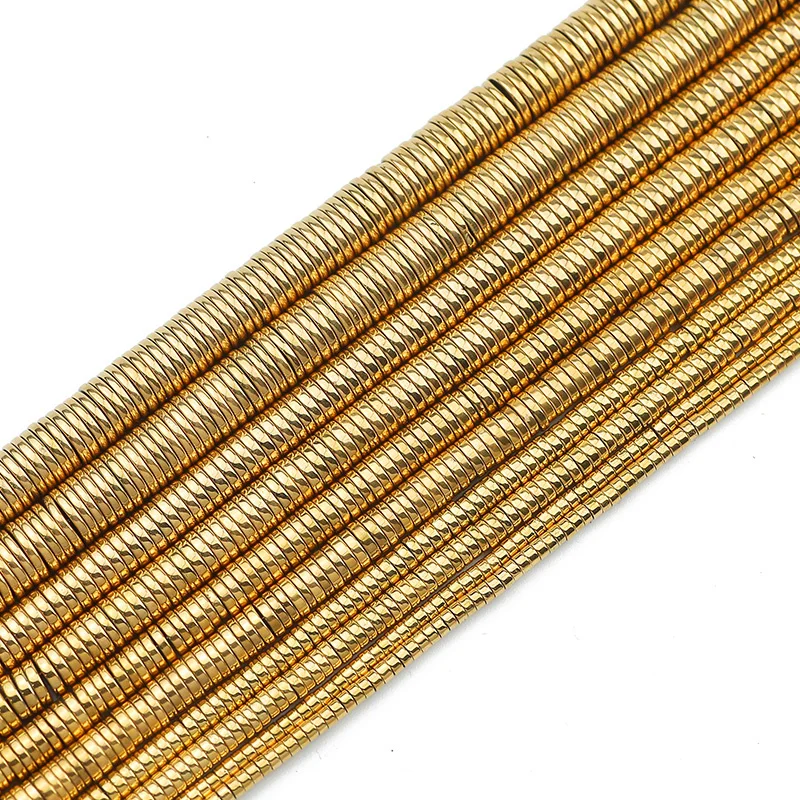 Flat Natural Round Hematite Stone Spacer Gold Color Plated Loose Beads For Jewelry Making Diy Bracelets Accessories 2/3/4/5/6MM
Flat Natural Round Hematite Stone Spacer Gold Color Plated Loose Beads For Jewelry Making Diy Bracelets Accessories 2/3/4/5/6MM