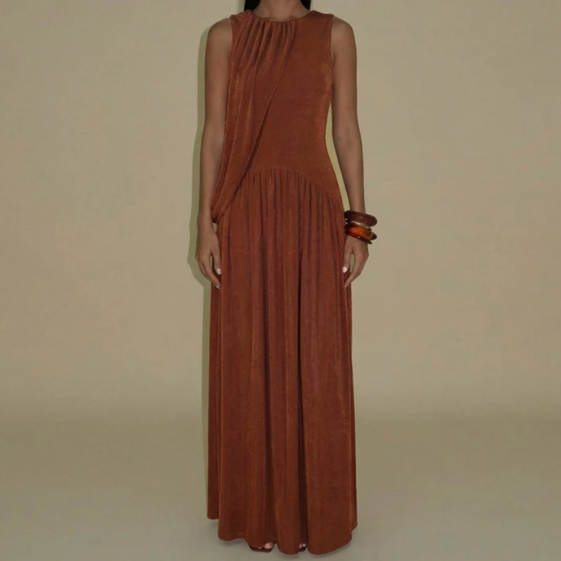 Women's 2026 Spring New Arrival Fashion Personalized Slim Pleated Round Neck Sleeveless Dress for Women
Women's 2026 Spring New Arrival Fashion Personalized Slim Pleated Round Neck Sleeveless Dress for Women