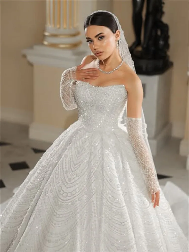 Роскошные свадебные платья Vestido De Novia Con Brillo Y Cristales Mangas Desmontables белое платье Vestidos Alta Costura Novias
Роскошные свадебные платья Vestido De Novia Con Brillo Y Cristales Mangas Desmontables белое платье Vestidos Alta Costura Novias