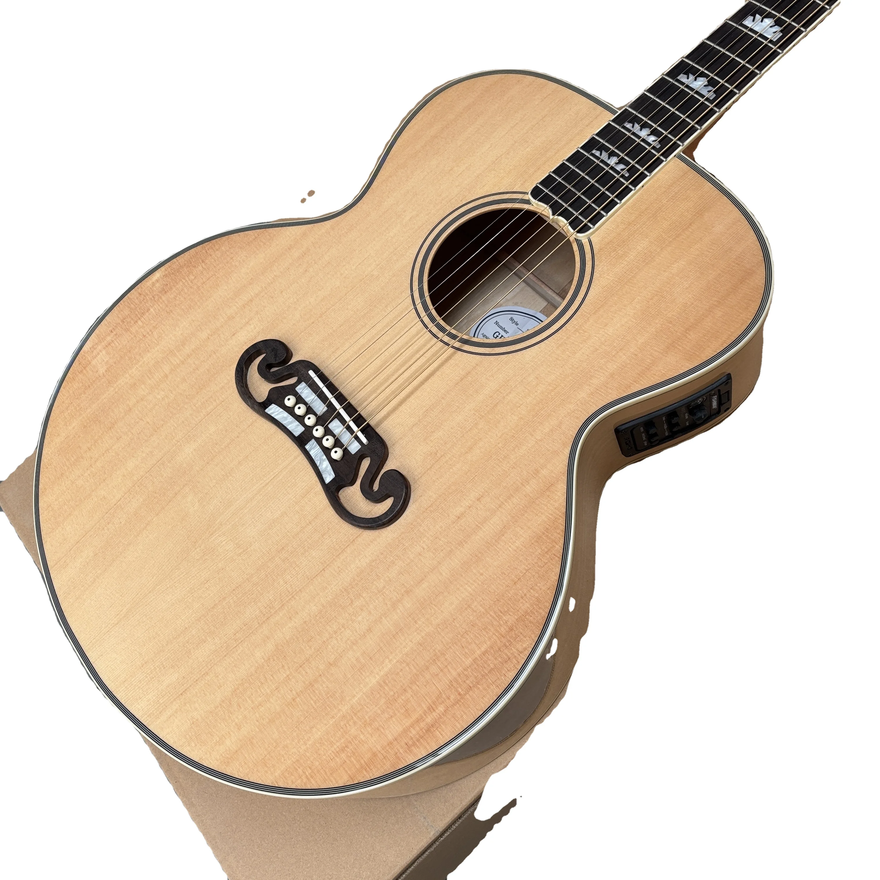LEFT HAND SJ200 6-String Wood Acoustic Electric Guitar Mahogany Neck Rosewood Fretboard Maple Back/Side H-H Pickup 4/4 Size EQ
LEFT HAND SJ200 6-String Wood Acoustic Electric Guitar Mahogany Neck Rosewood Fretboard Maple Back/Side H-H Pickup 4/4 Size EQ