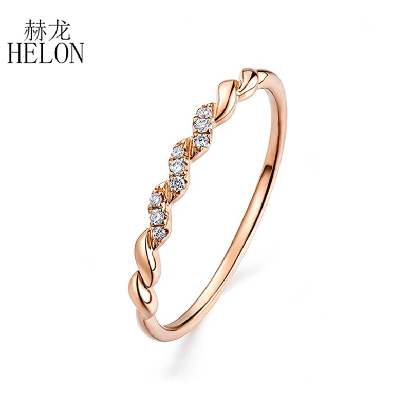 HELON Solid 10k 14K Rose Gold H/SI Round 100% Genuine Natural Diamonds Ring Matching Band for Women Fine Jewelry Gifts
HELON Solid 10k 14K Rose Gold H/SI Round 100% Genuine Natural Diamonds Ring Matching Band for Women Fine Jewelry Gifts
