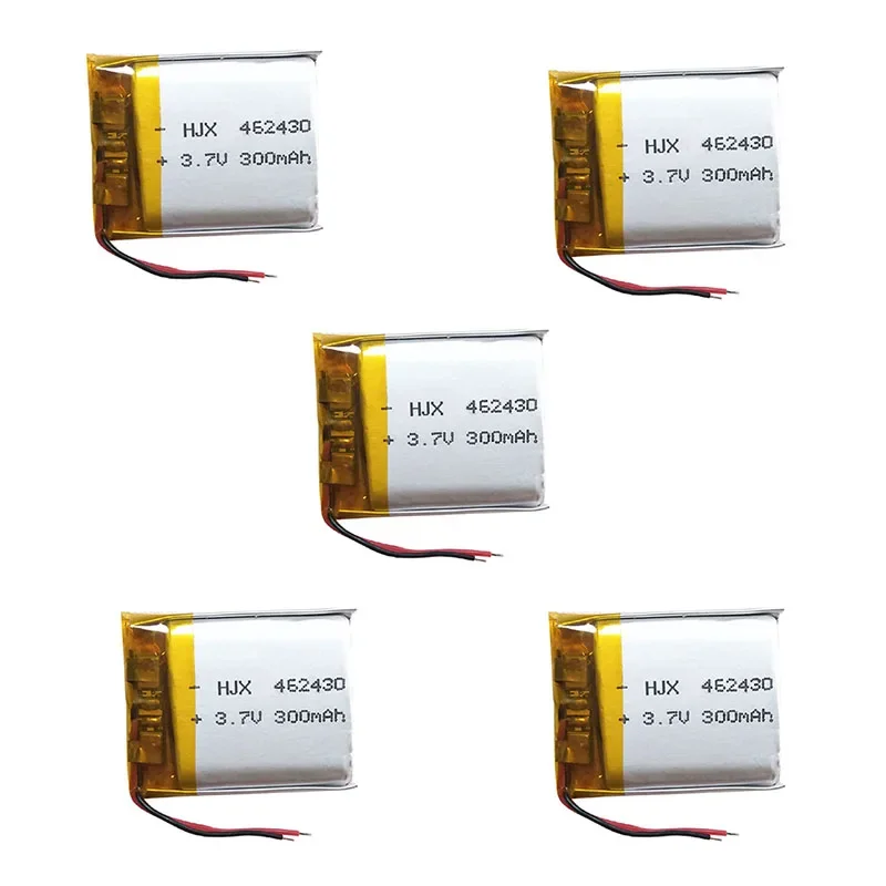5PCS/Lot 3.7V 300mAh 462430 Lipo Polymer Lithium Rechargeable Li-ion Battery Cells For Voice Recorder Pen MP3 MP4
5PCS/Lot 3.7V 300mAh 462430 Lipo Polymer Lithium Rechargeable Li-ion Battery Cells For Voice Recorder Pen MP3 MP4