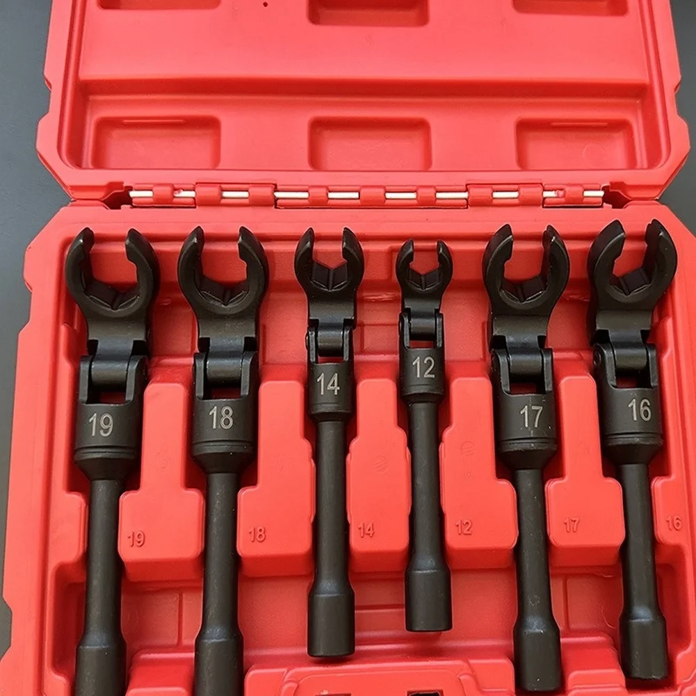6PCS Car Fuel Injector Shaking Head Oil Pipe Sleeve Oil Pipe Ratcheting Wrench Dismantling And Installation Tools
6PCS Car Fuel Injector Shaking Head Oil Pipe Sleeve Oil Pipe Ratcheting Wrench Dismantling And Installation Tools