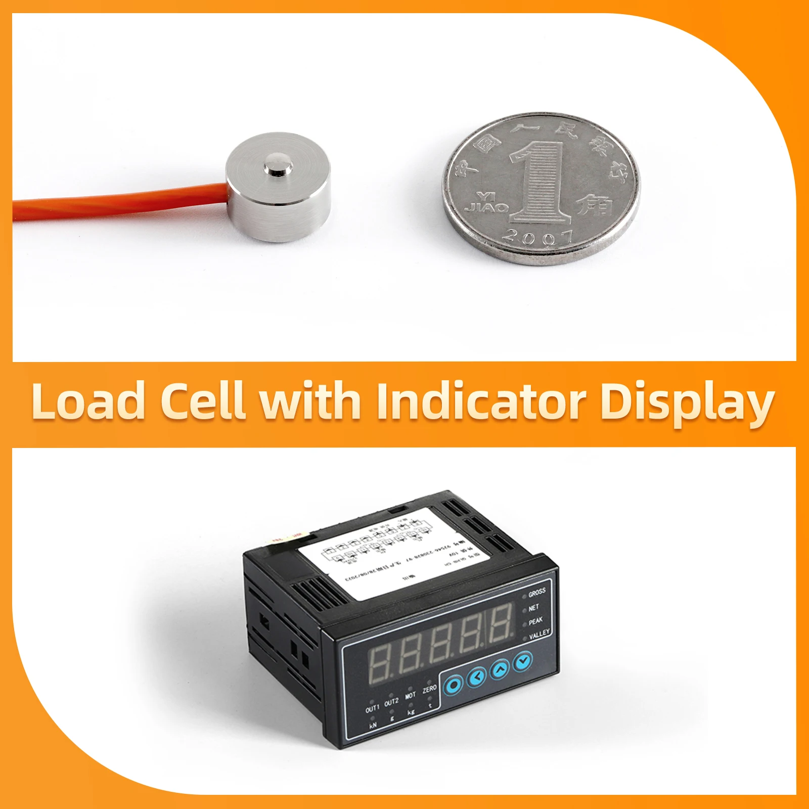 Micro Load Cell Sensor with Indicator display, Compression And Tension Sensor 5KG 10KG 20KG 30KG 50KG
Micro Load Cell Sensor with Indicator display, Compression And Tension Sensor 5KG 10KG 20KG 30KG 50KG