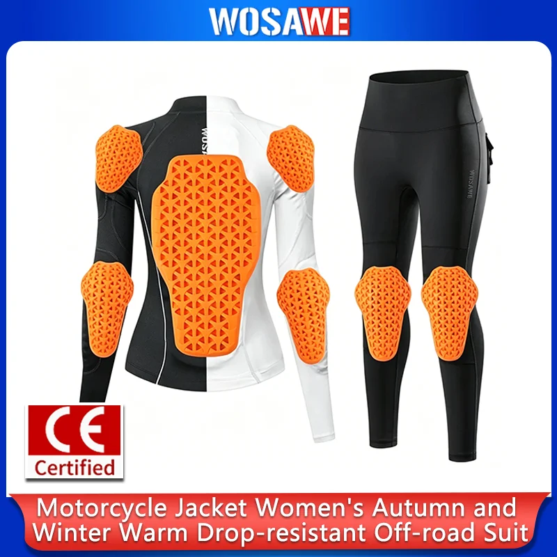 WOSAWEMotorcycle Jacket Women Autumn Winter Warm Motorbike Jacket Pants CE Anti-fall Off-Road Clothing Set
WOSAWEMotorcycle Jacket Women Autumn Winter Warm Motorbike Jacket Pants CE Anti-fall Off-Road Clothing Set