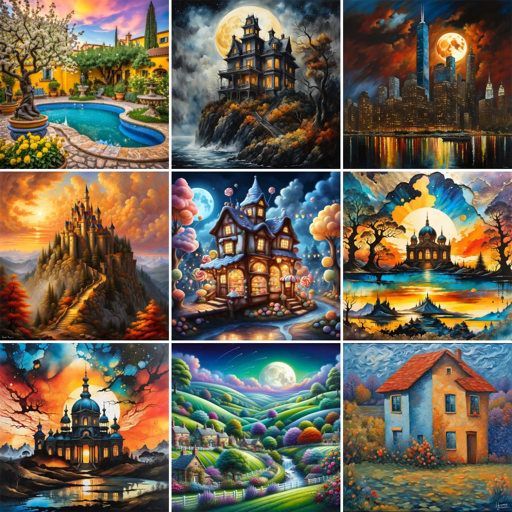 Landscape Fantasy City Cross-Stitch DIY Embroidery Complete Kit Sewing Needlework Handicraft Handmade Different Design Mulina
Landscape Fantasy City Cross-Stitch DIY Embroidery Complete Kit Sewing Needlework Handicraft Handmade Different Design Mulina