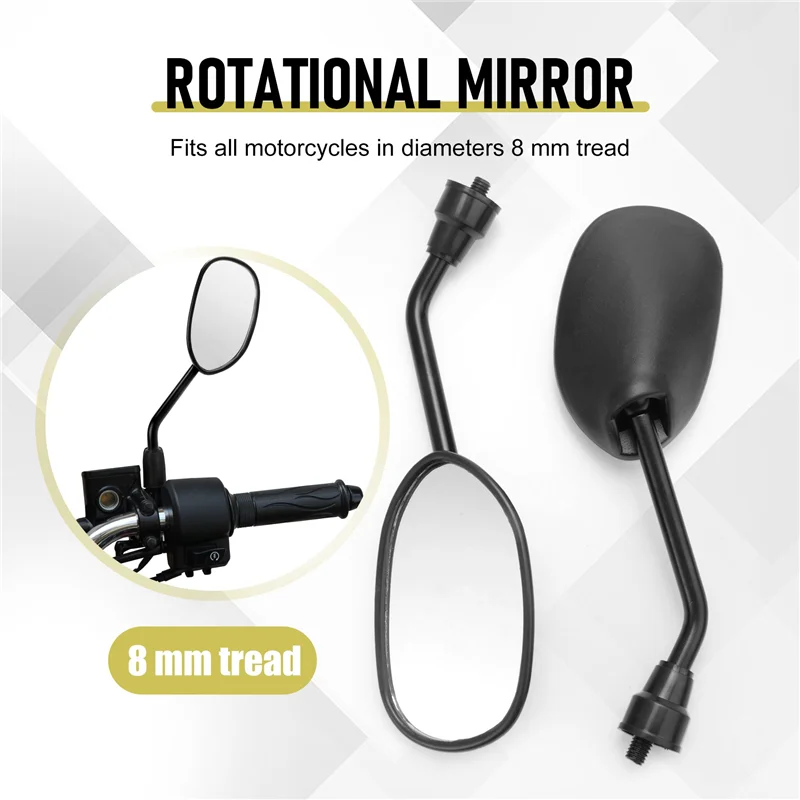 AW-Pair Rear - View Mirror For Motorcycle Scooter Tread Screw 8Mm M8 Adjustable Rotation
AW-Pair Rear - View Mirror For Motorcycle Scooter Tread Screw 8Mm M8 Adjustable Rotation
