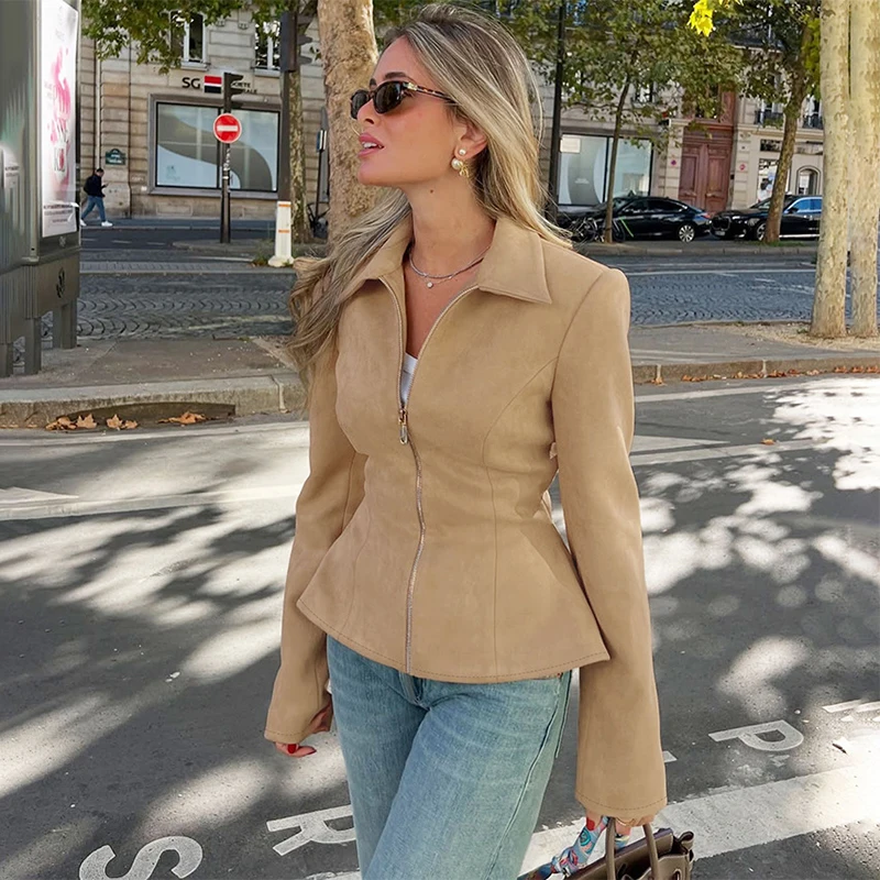 Women's Vintage High Waist Slim Cardigan Spring Autumn Suede Short Jacket Winter Street Lapel Office Commuting Jackets Coat
Women's Vintage High Waist Slim Cardigan Spring Autumn Suede Short Jacket Winter Street Lapel Office Commuting Jackets Coat