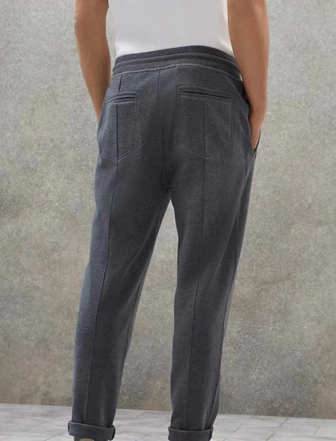 Fenggejiwo men's casual knit pants with drawstring elastic waist circumference sports pants
Fenggejiwo men's casual knit pants with drawstring elastic waist circumference sports pants