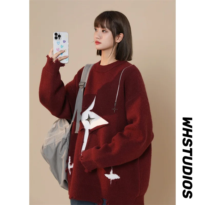 Парные вязаные свитера в американском ретро-стиле, уличный дизайн, весна-осень, свободный крой, из пряжи, повседневные, с длинными рукавами
Парные вязаные свитера в американском ретро-стиле, уличный дизайн, весна-осень, свободный крой, из пряжи, повседневные, с длинными рукавами