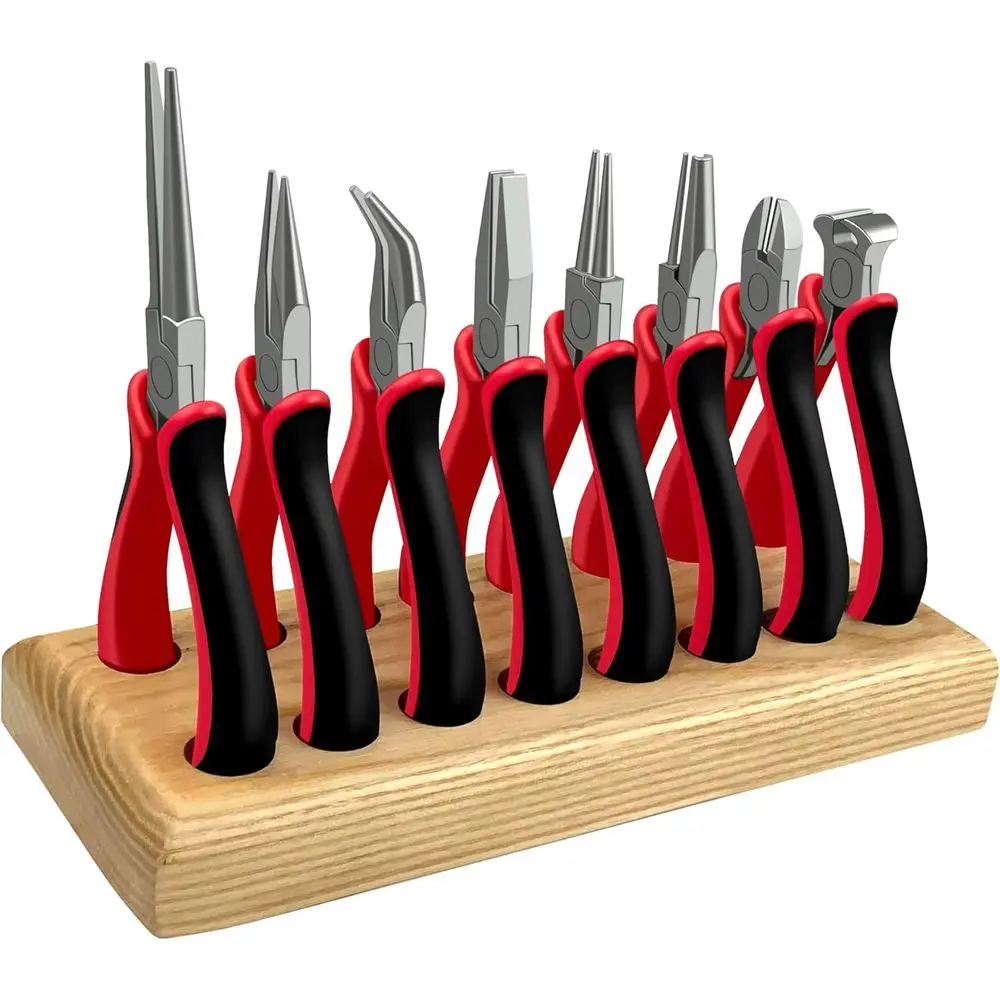 8-Piece Jewelry Pliers Set with Wooden Pallet for Wire Wrapping, Beading, Jewelry Making, and DIY Crafts
8-Piece Jewelry Pliers Set with Wooden Pallet for Wire Wrapping, Beading, Jewelry Making, and DIY Crafts