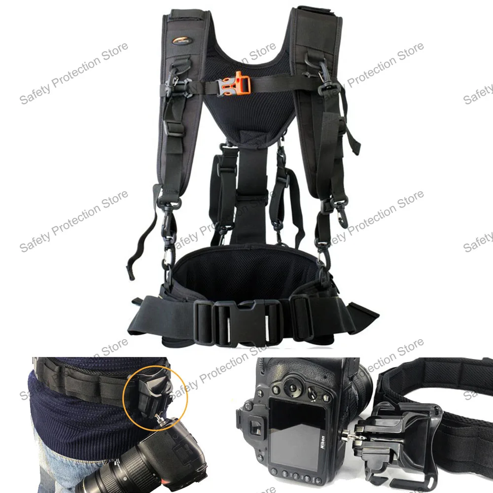Camera Carrying Chest Harness Vest Double Shoulder Secure Straps Multi functional SLR Camera Photography Belt Harness System
Camera Carrying Chest Harness Vest Double Shoulder Secure Straps Multi functional SLR Camera Photography Belt Harness System