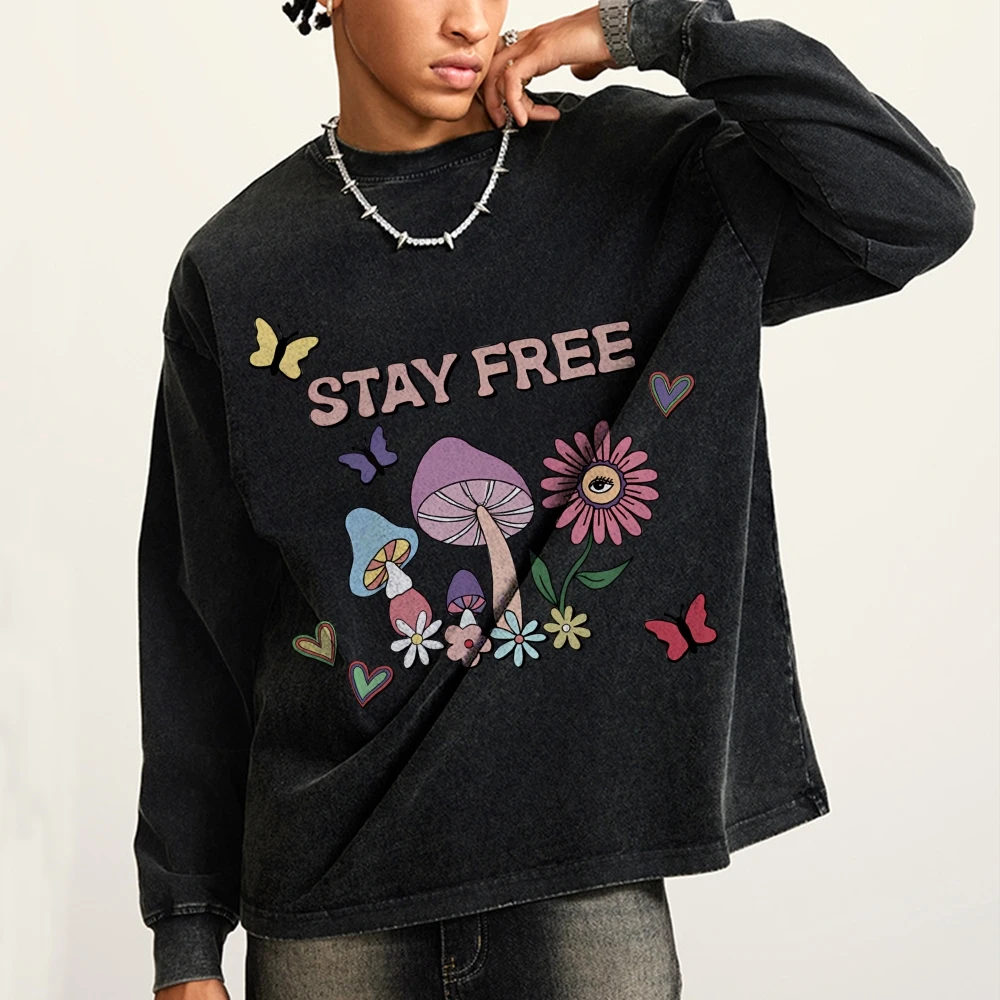 Unisex Stay Free Cartoon Mushroom Long Sleeve Sweatshirt Casual Washed Print Comfortable Polyester Crew Neck Sweater
Unisex Stay Free Cartoon Mushroom Long Sleeve Sweatshirt Casual Washed Print Comfortable Polyester Crew Neck Sweater